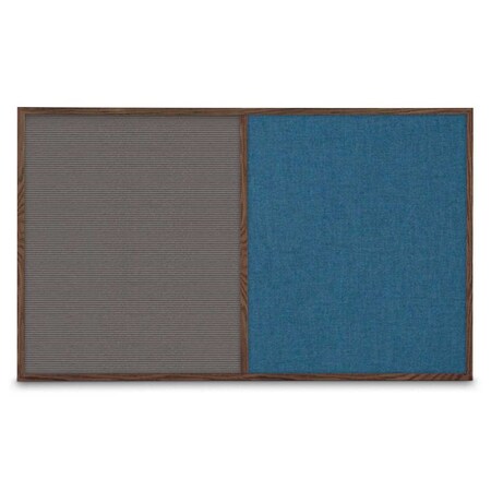 United Visual Products Sliding Door Indoor Enclosed Corkboard, 3 UV9000ACSH-WHITE-BLSPRU